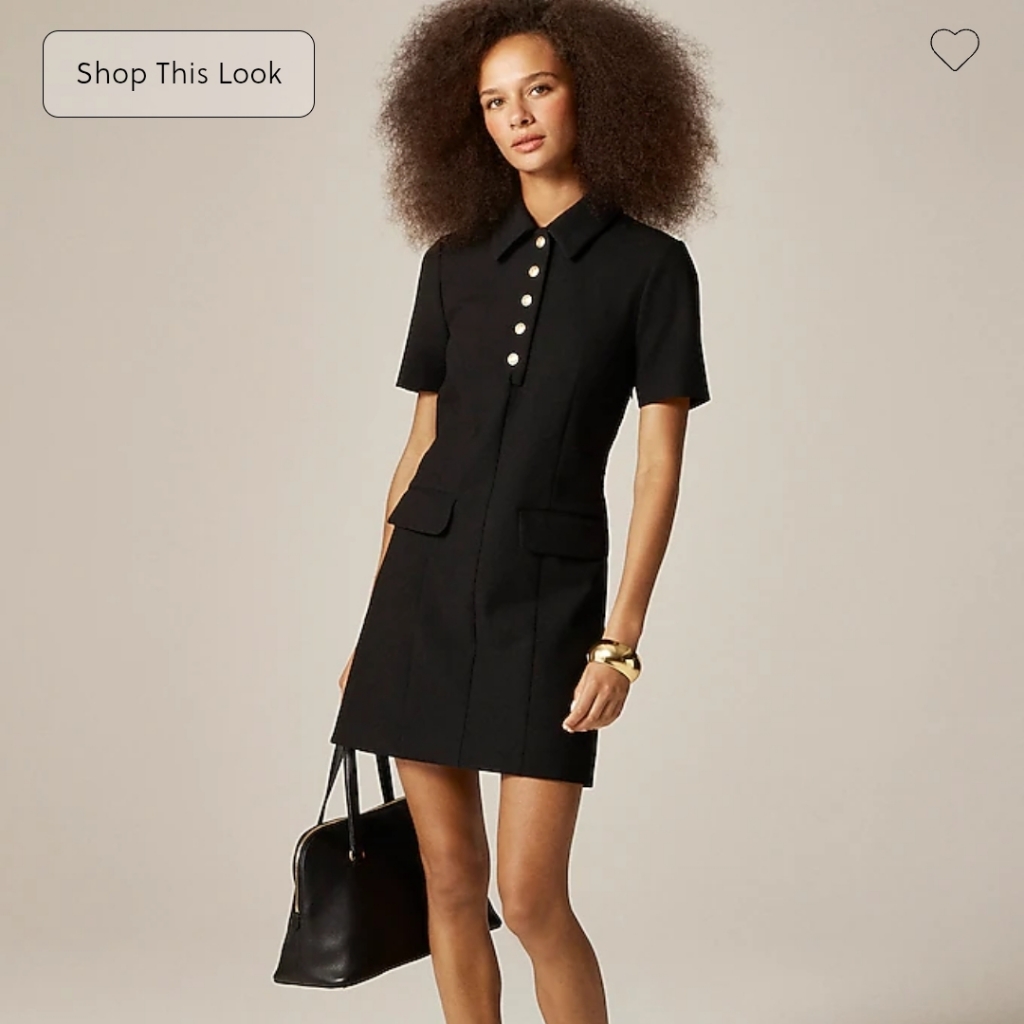 J. Crew Parc Dress In Four Season Stretch -10 Regular & Tall - Black